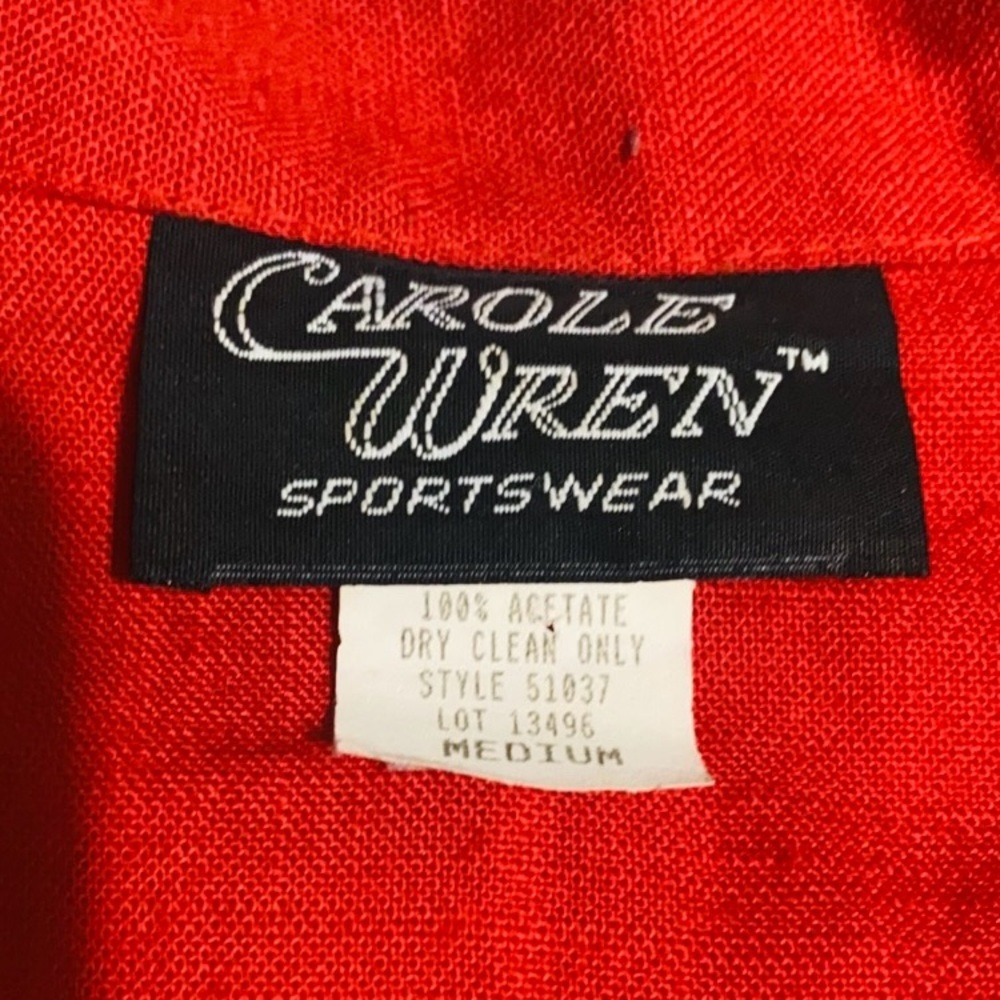 Vintage 80's Sportswear , Suit Casual Vibrant Red Blazer Classic - Picture 7 of 7